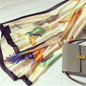 SILK SCARF LUXURY STYLE STOLES WOMEN HEADBAND BAND